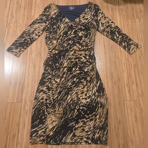 NWOT American Living Black and Gold Long Sleeve Dress